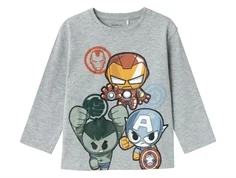 Name It grey melange Marvel bluse